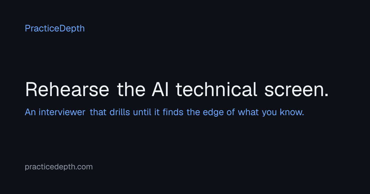I built an AI interviewer that drills into your answer instead of moving to the next question logo
